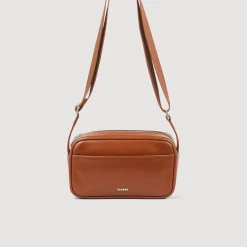 Homme SANDRO Petit Sac En Cuir Lisse