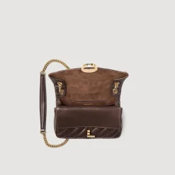 Femme SANDRO Petit Sac Yza En Cuir Lisse