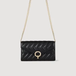 Femme SANDRO Pochette Crossbody En Cuir