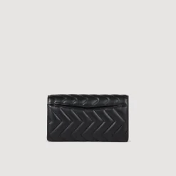 Femme SANDRO Pochette Crossbody En Cuir