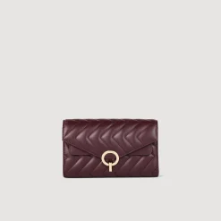 Femme SANDRO Pochette Crossbody En Cuir