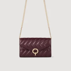 Femme SANDRO Pochette Crossbody En Cuir