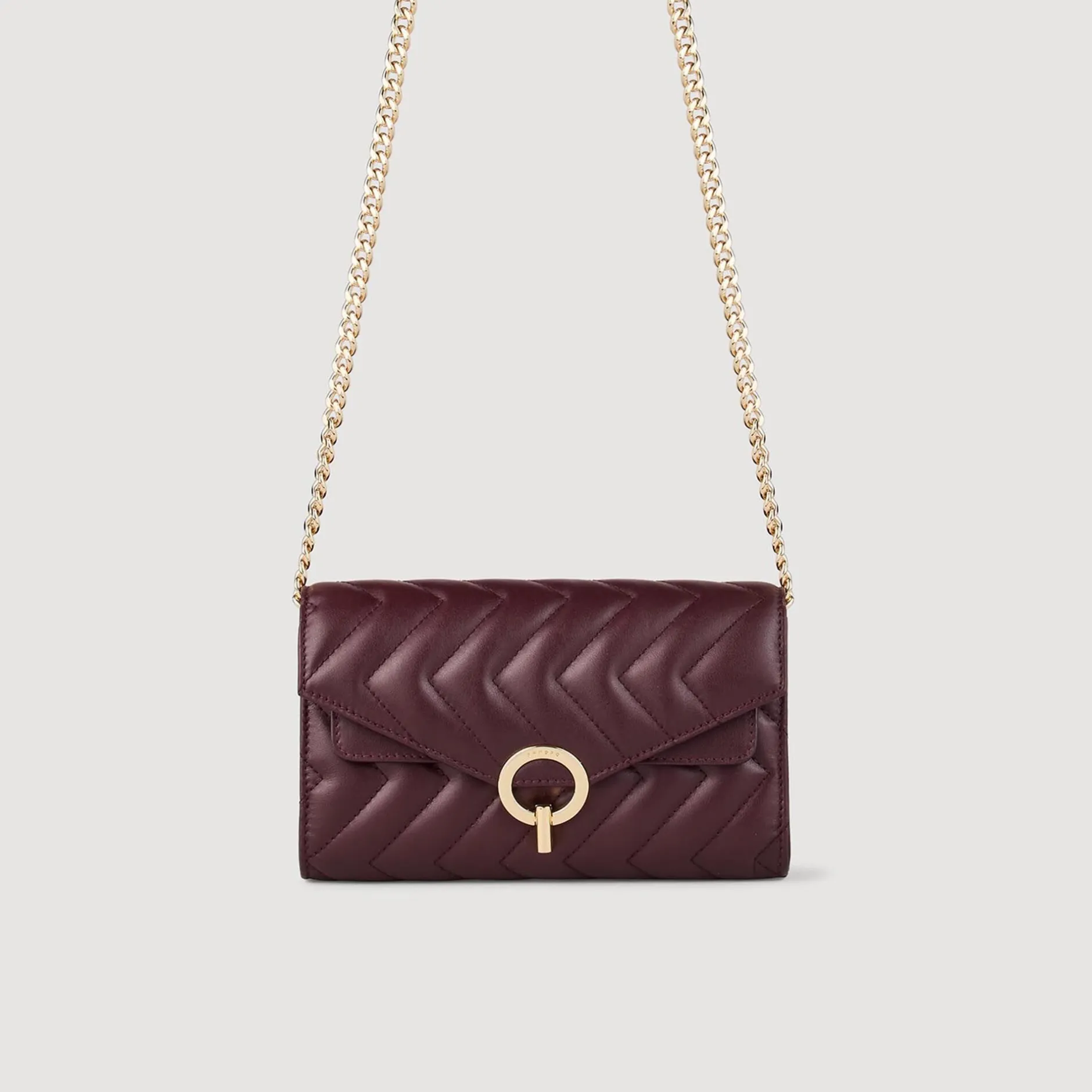 Femme SANDRO Pochette Crossbody En Cuir