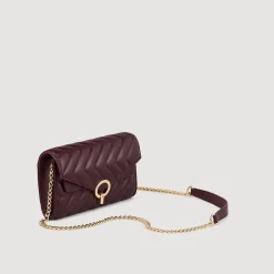 Femme SANDRO Pochette Crossbody En Cuir