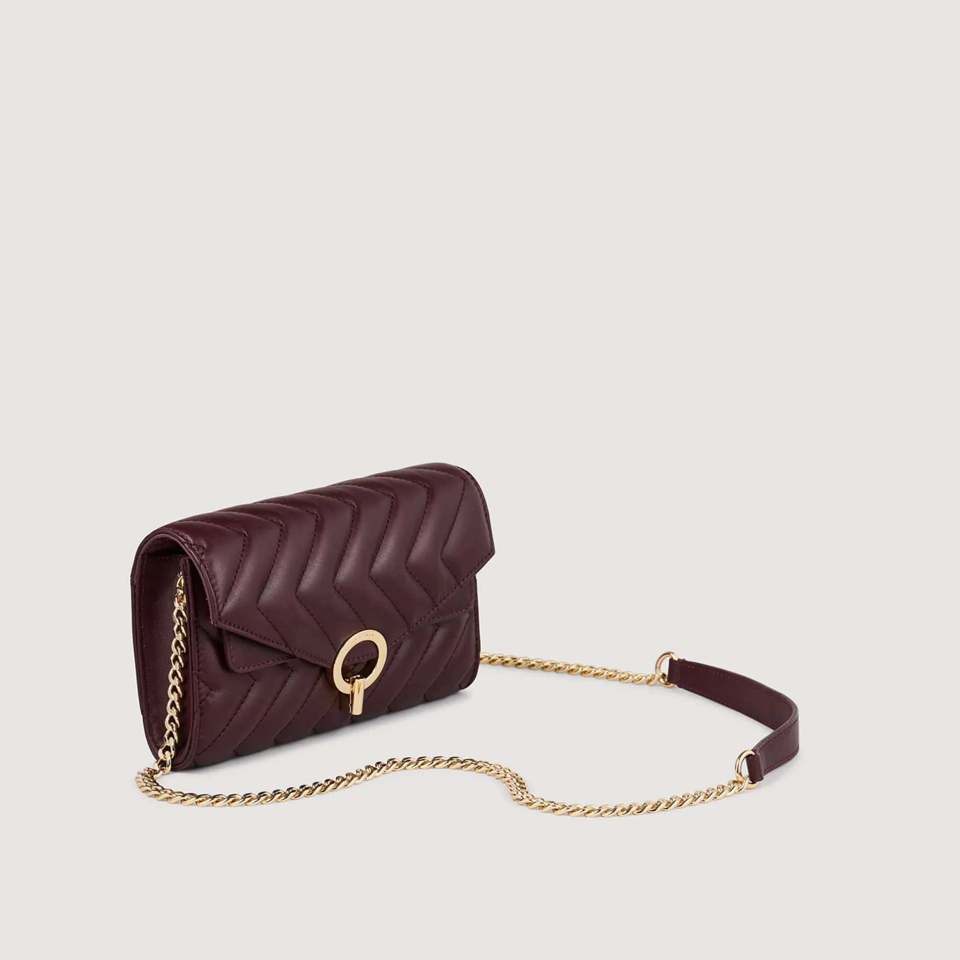 Femme SANDRO Pochette Crossbody En Cuir