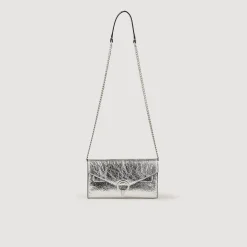 Femme SANDRO Pochette Yza En Cuir