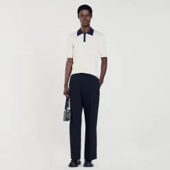 Homme SANDRO Polo Bicolore
