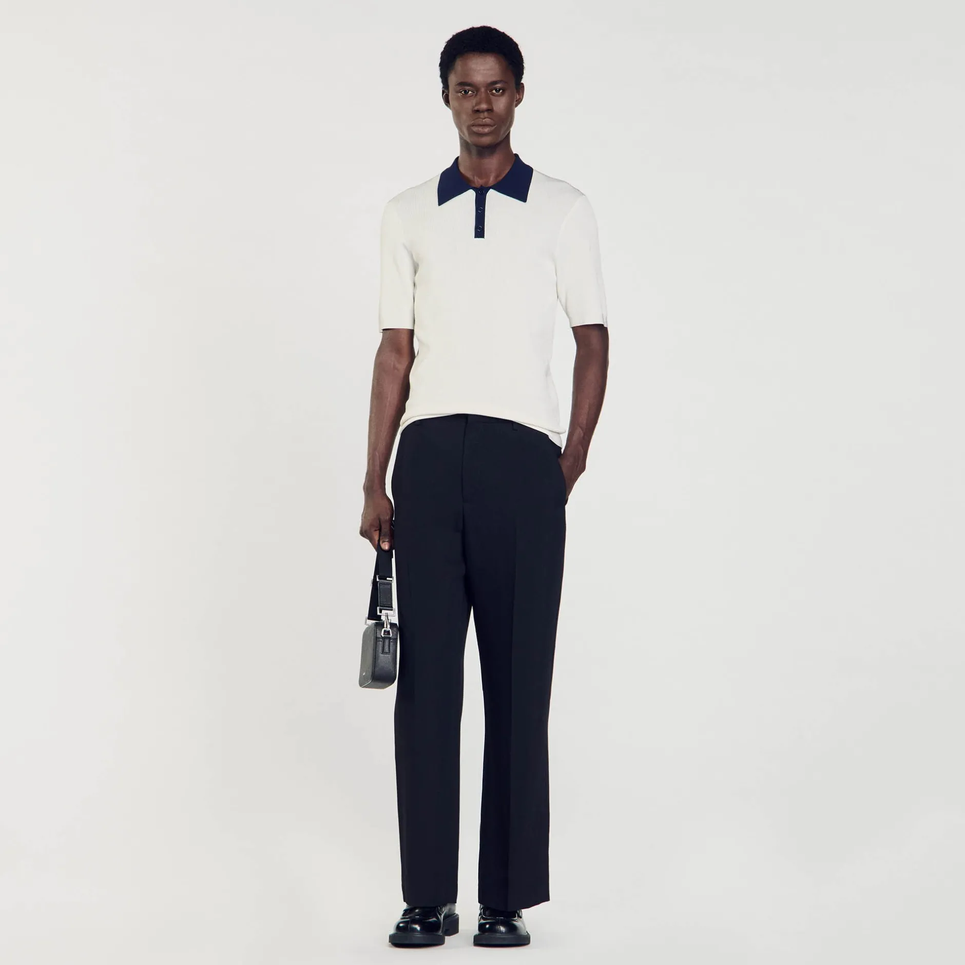 Homme SANDRO Polo Bicolore