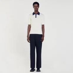 Homme SANDRO Polo Bicolore