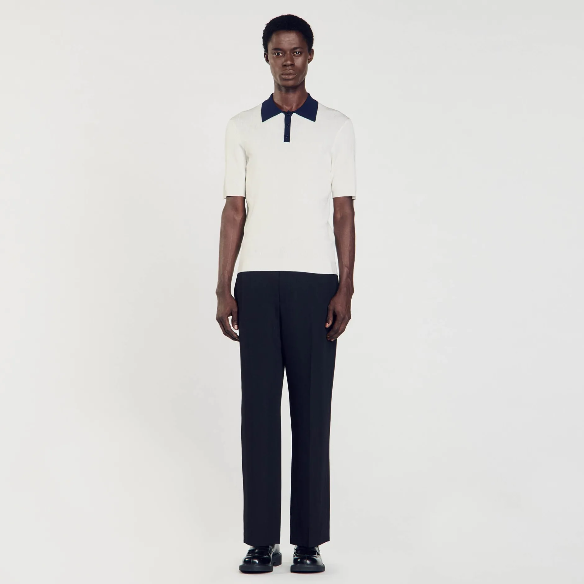 Homme SANDRO Polo Bicolore