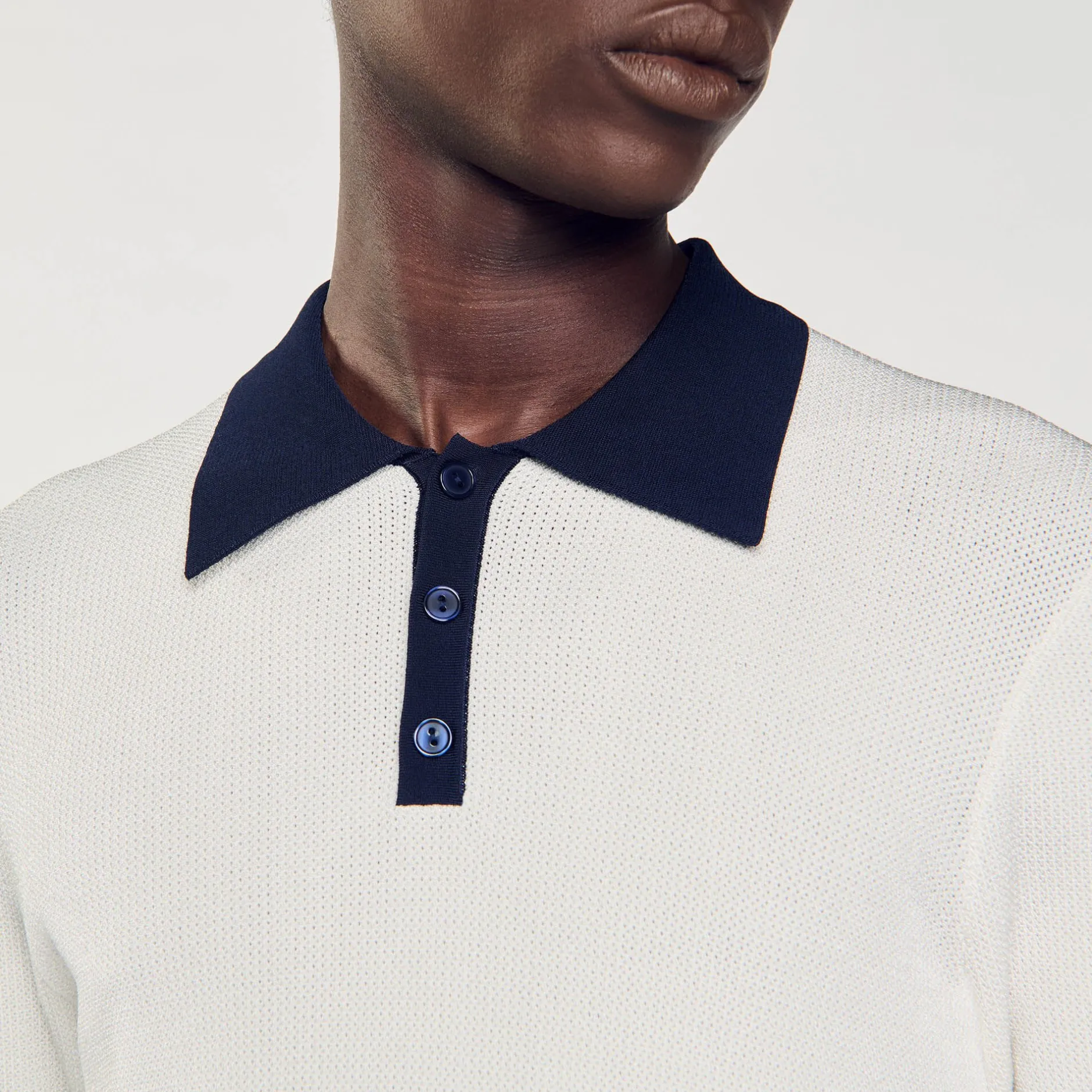 Homme SANDRO Polo Bicolore