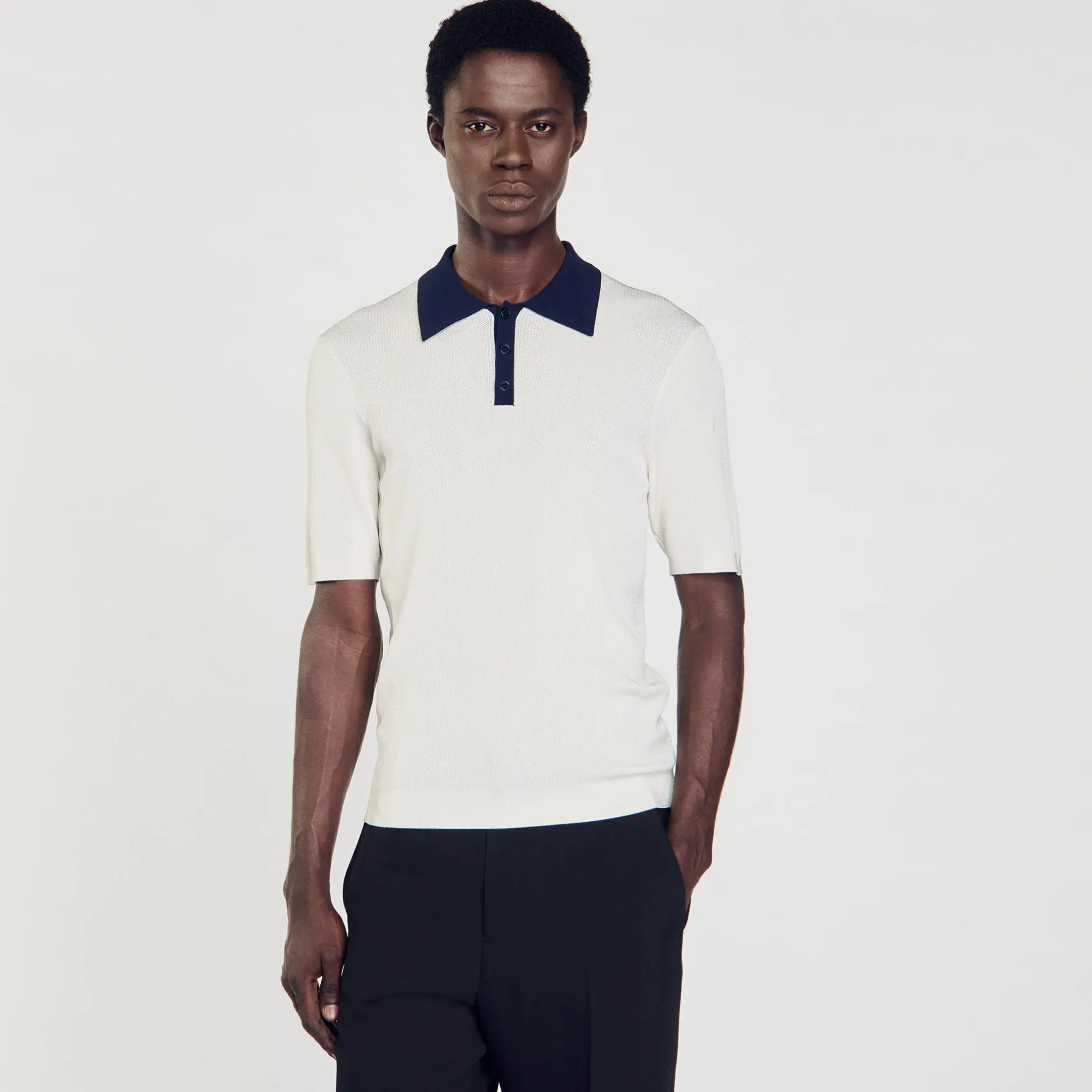 Homme SANDRO Polo Bicolore