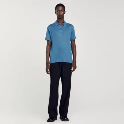 Homme SANDRO Polo En Lin