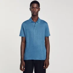 Homme SANDRO Polo En Lin