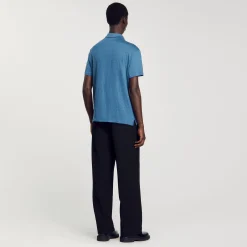 Homme SANDRO Polo En Lin