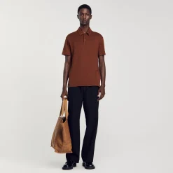 Homme SANDRO Polo En Lin