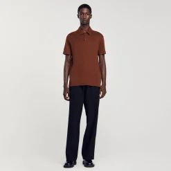 Homme SANDRO Polo En Lin