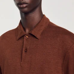 Homme SANDRO Polo En Lin