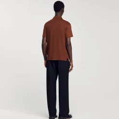 Homme SANDRO Polo En Lin