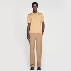 Homme SANDRO Polo En Maille à Manches Courtes