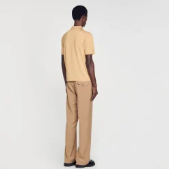 Homme SANDRO Polo En Maille à Manches Courtes