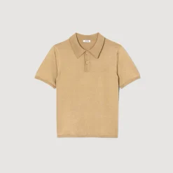Homme SANDRO Polo En Maille à Manches Courtes