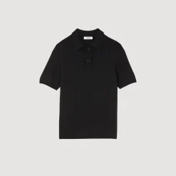 Homme SANDRO Polo En Maille à Manches Courtes