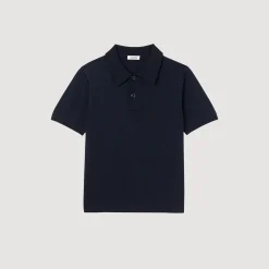 Homme SANDRO Polo En Maille à Manches Courtes