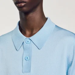 Homme SANDRO Polo En Maille à Manches Courtes