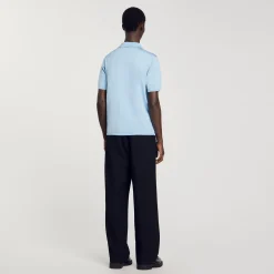 Homme SANDRO Polo En Maille à Manches Courtes