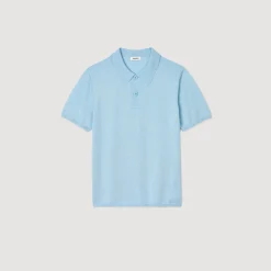 Homme SANDRO Polo En Maille à Manches Courtes