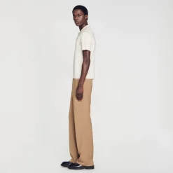 Homme SANDRO Polo En Maille à Manches Courtes