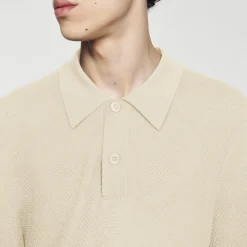 Homme SANDRO Polo En Maille Ajourée