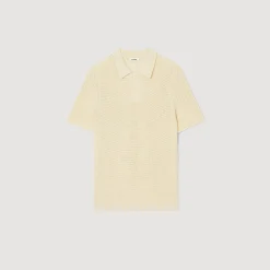 Homme SANDRO Polo En Maille Ajourée