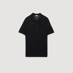 Homme SANDRO Polo En Maille Ajourée