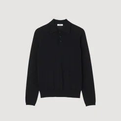 Homme SANDRO Polo En Maille Fine