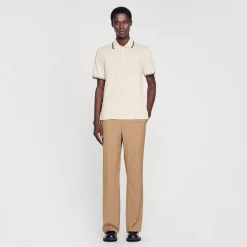 Homme SANDRO Polo En Piqué De Coton