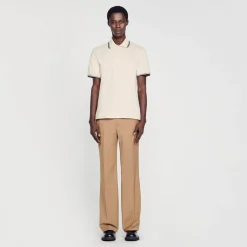 Homme SANDRO Polo En Piqué De Coton