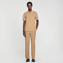 Homme SANDRO Polo En Piqué De Coton