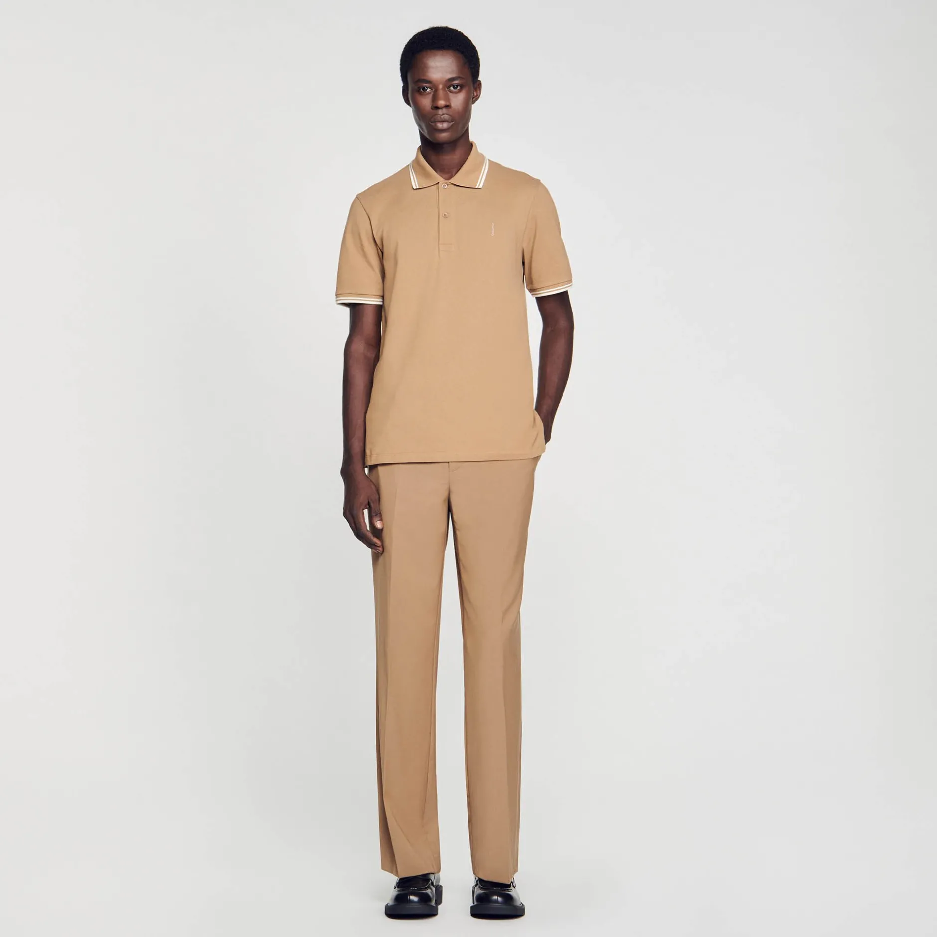 Homme SANDRO Polo En Piqué De Coton
