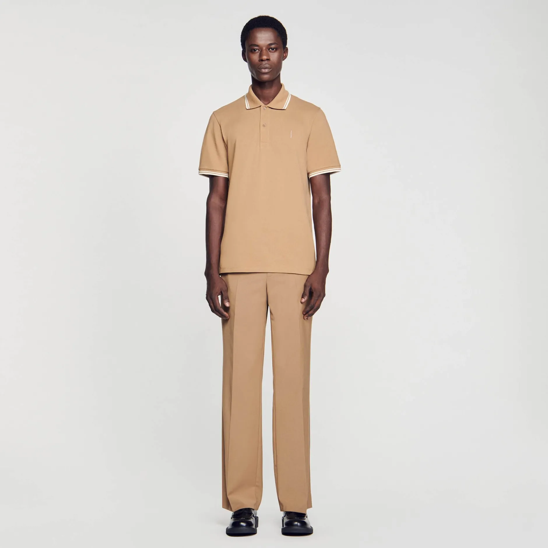 Homme SANDRO Polo En Piqué De Coton