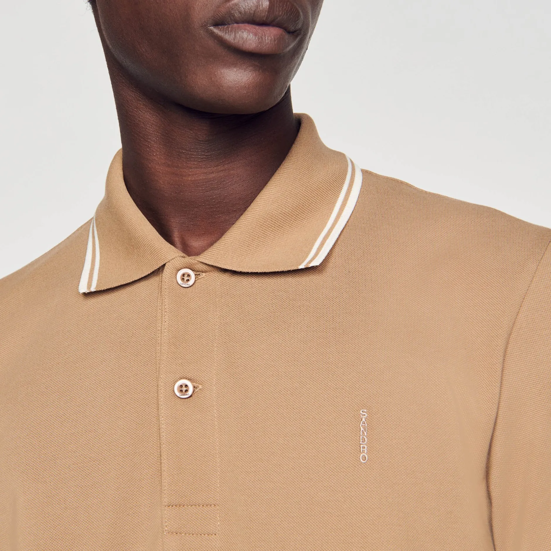 Homme SANDRO Polo En Piqué De Coton