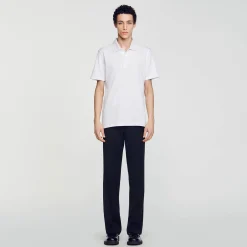 Homme SANDRO Polo Fleur En Coton