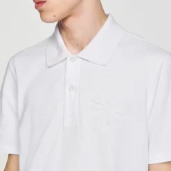 Homme SANDRO Polo Fleur En Coton