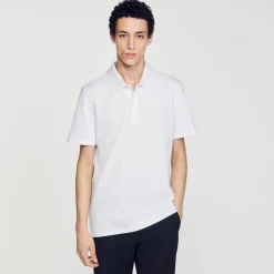 Homme SANDRO Polo Fleur En Coton