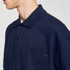 Homme SANDRO Polo Fleur En Coton