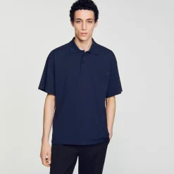 Homme SANDRO Polo Fleur En Coton