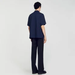Homme SANDRO Polo Fleur En Coton