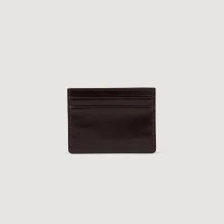 Femme SANDRO Porte-cartes En Cuir Glacé