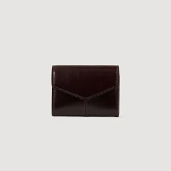 Femme SANDRO Porte-monnaie En Cuir Glacé